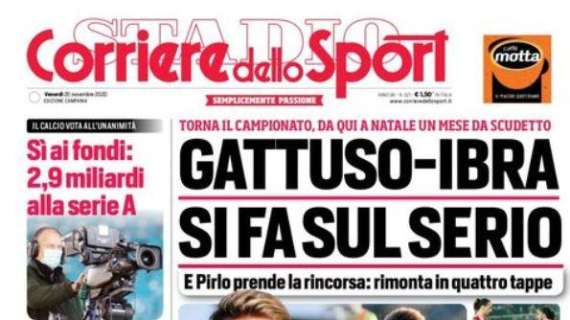 L'apertura del Corriere dello Sport: "Gattuso-Ibra, si fa sul serio"