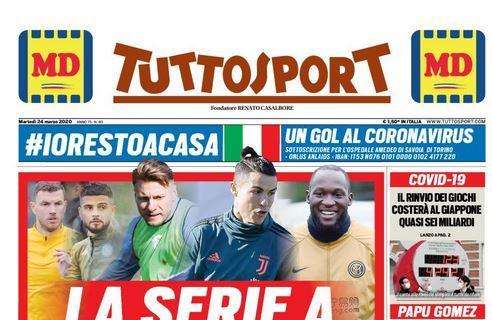 L’apertura di Tuttosport: “La Serie A riparte da zero”