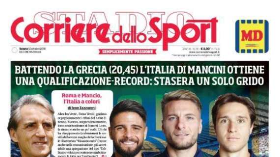 La prima pagina del Corriere dello Sport sull'Italia: "Forza verdi!"