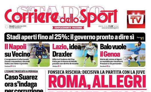 L'apertura del Corriere dello Sport: "Roma, Allegri pensiero fisso"