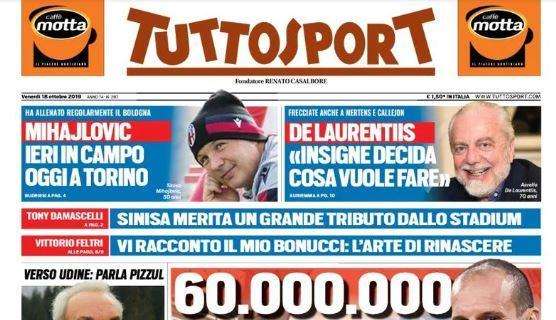 Tuttosport in prima pagina: "60.000.000. Allegri, che regalo alla Juve"