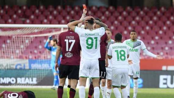 Sassuolo Spezia squalificati: out Raspadori. Il Giudice Sportivo