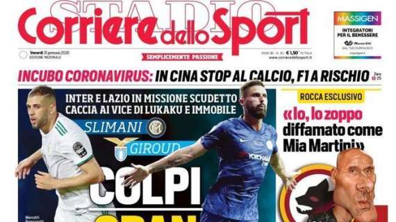 La prima pagina del Corriere dello Sport: "Colpi gran riserva"