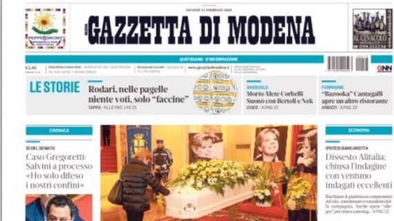 Gazzetta di Modena: "De Zerbi e Boga: gioielli Sassuolo in vetrina"