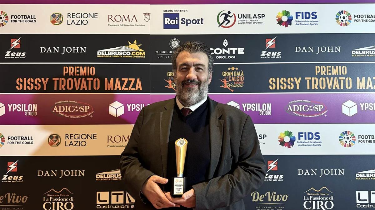 Gran Galà del Calcio Woman: Alessandro Terzi del Sassuolo premiato come miglior ds
