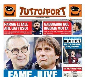 La prima pagina di Tuttosport: "Fame Juve, nervi Inter"