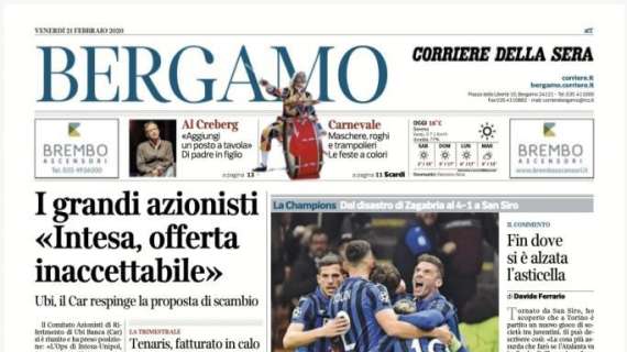Corriere di Bergamo: "L’Atalanta stellare ora è realtà"
