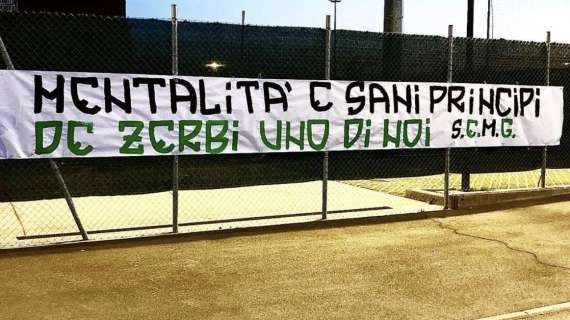 Striscione tifosi Sassuolo: "Mentalità e sani principi: De Zerbi uno di noi"