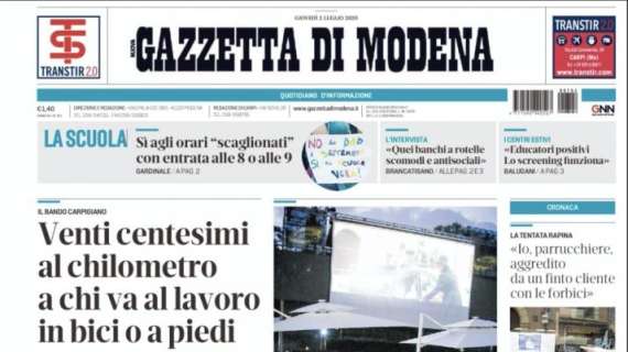 Gazzetta di Modena: "Che Sassuolo! Defrel e Muldur fanno 'viola' la Fiorentina"