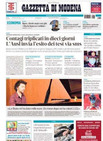 Gazzetta di Modena: "Sassuolo nell'incubo Covid: ieri altri tre tesserati positivi"