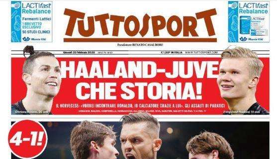 La prima pagina di Tuttosport: "Paradiso Atalanta!"
