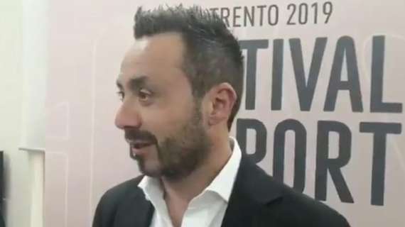 De Zerbi al Festival dello Sport: "Con l'Inter dobbiamo ritrovarci. Sensi? Se non c'è è meglio"