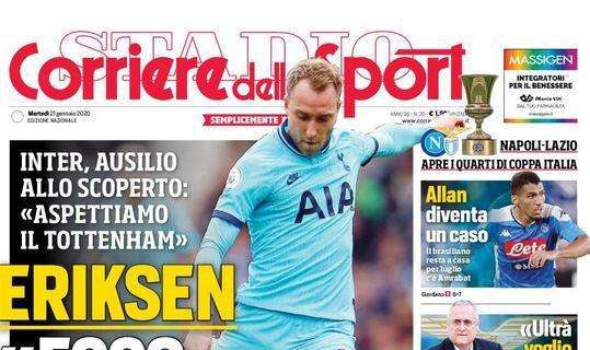 Corriere dello Sport prima pagina: "Eriksen, ecco l'offerta"