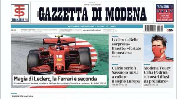 Gazzetta di Modena: "Sassuolo gioiosa macchina da gol con un passo da Europa"