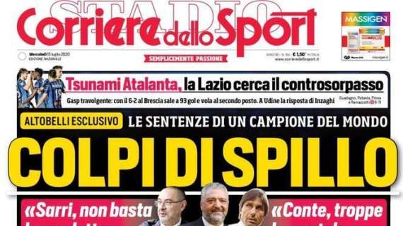 L'apertura del Corriere dello Sport: "Colpi di Spillo"