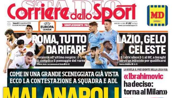 Corriere dello Sport in prima pagina oggi: "MalaNapoli"