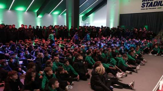 Settore Giovanile Sassuolo, al Mapei Stadium la festa di Natale con tutta la dirigenza