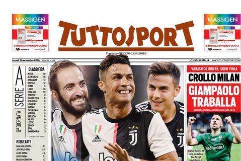 Tuttosport in prima pagina: "Ecco il trio meraviglia"