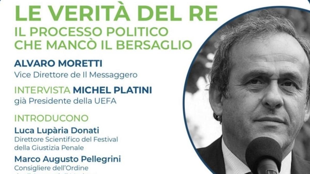 Michel Platini oggi a Sassuolo per il Festival della Giustizia Penale. Tutto esaurito al Carani