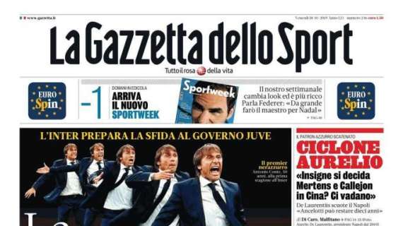 La Gazzetta dello Sport in prima pagina: "La manovra di Conte"