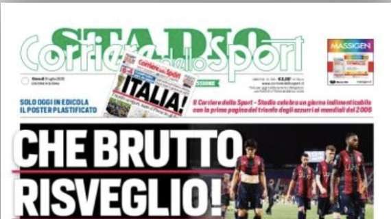 Corriere dello Sport : "Settebello Scudetto. Sassuolo, lezione al Bologna"