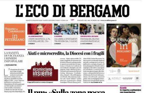 L'Eco di Bergamo, Atalanta: "Si riparte il 21 dal recupero con il Sassuolo"