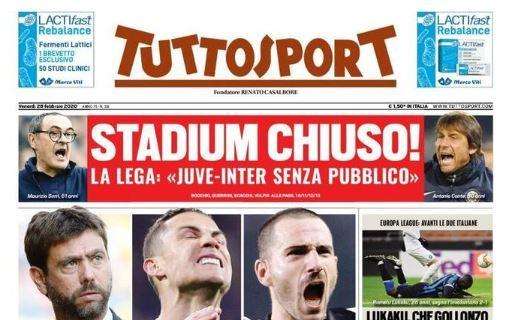 La prima pagina di Tuttosport sui bianconeri: "Polveriera Juve"