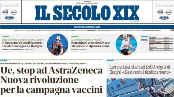 Il Secolo XIX: "Errori, Var, gol tardivo: Genoa ko col Sassuolo"