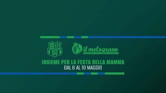 Festa della mamma: il Sassuolo al fianco dell'associazione Il Melograno