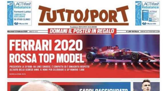 Prima pagina Tuttosport su Sarri: "In un mese ti giochi la Juve"