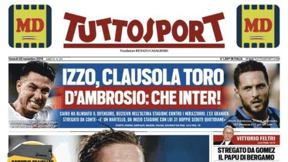 La prima pagina di Tuttosport: "La Juventus russa"