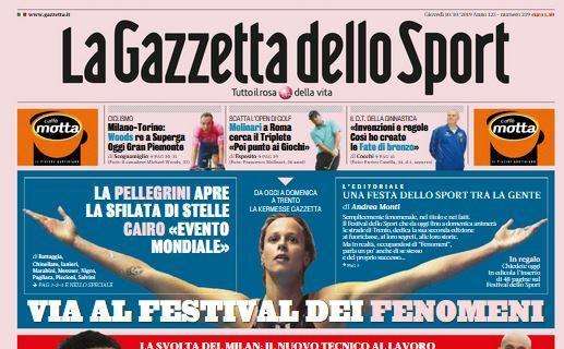 La Gazzetta dello Sport in prima pagina: "Pioli cuor di Leao"