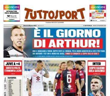 L'apertura di Tuttosport è sulla Juventus: "E' il giorno di Arthur"