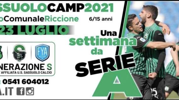 Sassuolo Camp 2021 a Riccione dal 19 al 23 luglio: come iscriversi, le info