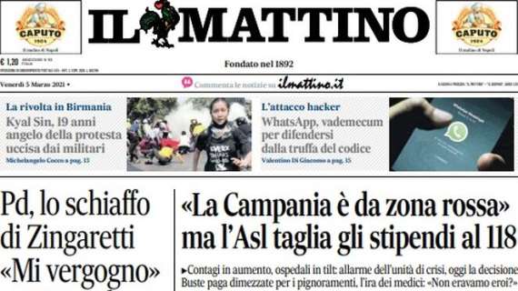 Il Mattino: "Napoli, furia De Laurentiis contro gli arbitri dopo il Sassuolo"