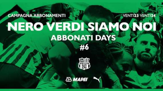 Sassuolo Calcio, ultimo appuntamento con gli Abbonati Days 2023/24