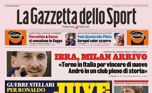 L'apertura de La Gazzetta dello Sport: "Juve, attacco Real"