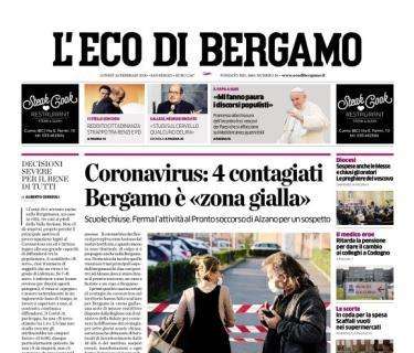 L'Eco di Bergamo: "Recupero Atalanta-Sassuolo: due date. Ipotesi porte chiuse"