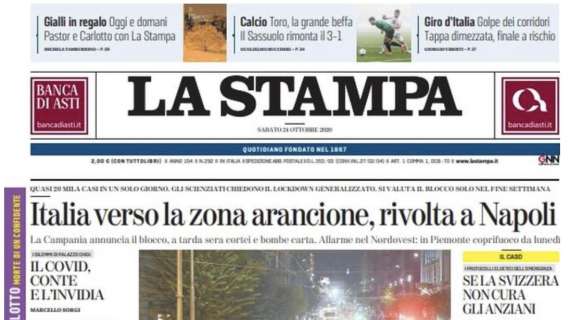 La Stampa: "Toro, la grande beffa: il Sassuolo rimonta il 3-1"