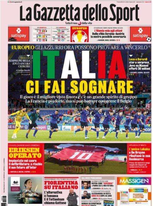 Rassegna stampa sportiva oggi: Locatelli e Berardi star a sorpresa