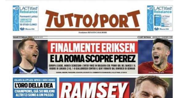 Tuttosport in prima pagina: "Ramsey chiave per Pogba"