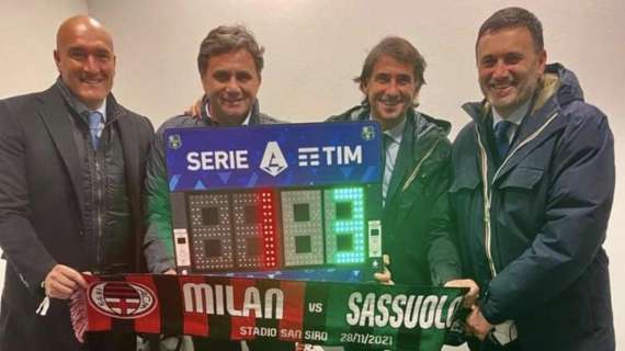 Carnevali, Rossi e Fabris festeggiano così Milan Sassuolo 1-3 - FOTO