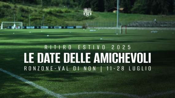 Amichevoli Sassuolo 2025/26: Real Vicenza, Trento e triangolare con Bologna e Sudtirol