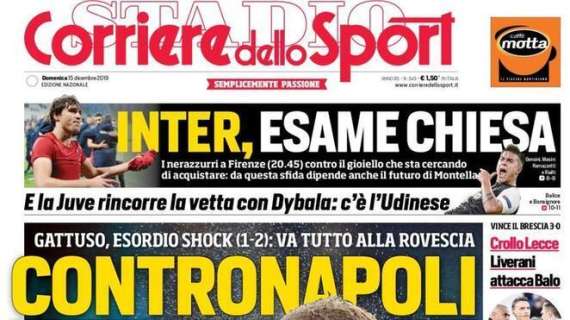 La prima pagina del Corriere dello Sport: "ControNapoli"