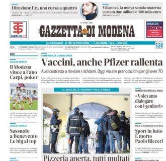 Gazzetta di Modena: "Benevento-Sassuolo, De Zerbi: la sfida del cuore"