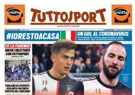 Tuttosport prima pagina: "Dybala positivo. L'Urlo di Higuain"