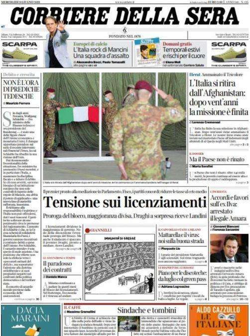 Corriere della Sera: "Mancini leader con una missione, arrivare a Wembley"