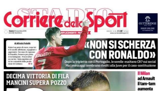 La prima pagina del Corriere dello Sport: "10 in italiano"