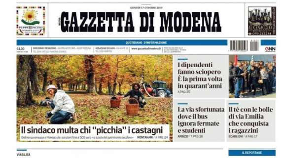 Gazzetta di Modena: "Sassuolo, l'Inter cassaforte neroverde"