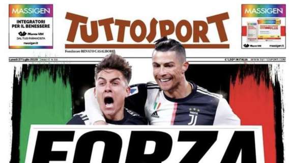 L'apertura di Tuttosport sullo scudetto della Juve: "Forza 9"